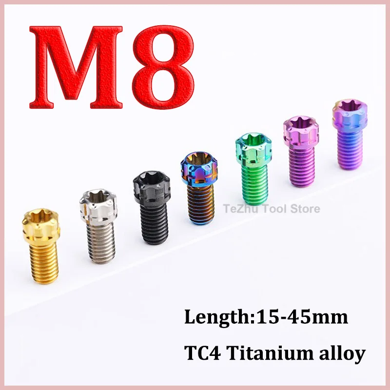 1pc Titanium Ti Bolts Torx Inner Plum Small Head Screw M8 x 15/20/25/30/35/40/45mm For Bike Motorcycle
1pc Titanium Ti Bolts Torx Inner Plum Small Head Screw M8 x 15/20/25/30/35/40/45mm For Bike Motorcycle