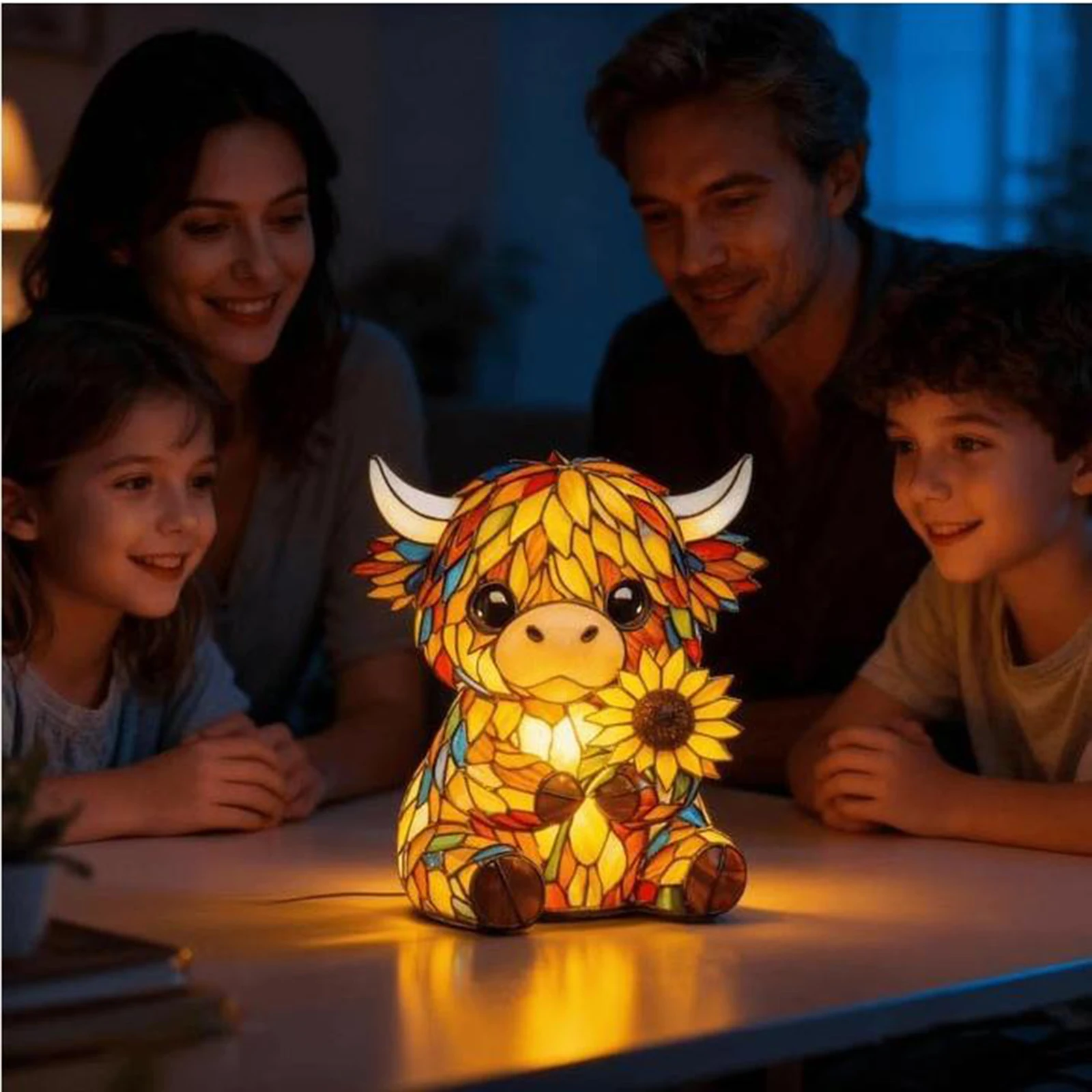 LED 3D Animal Night Lamps USB Sunflower Highland Cow Table Lamp Handcrafted Stained Glass Night Light for Home Office Bedroom
LED 3D Animal Night Lamps USB Sunflower Highland Cow Table Lamp Handcrafted Stained Glass Night Light for Home Office Bedroom