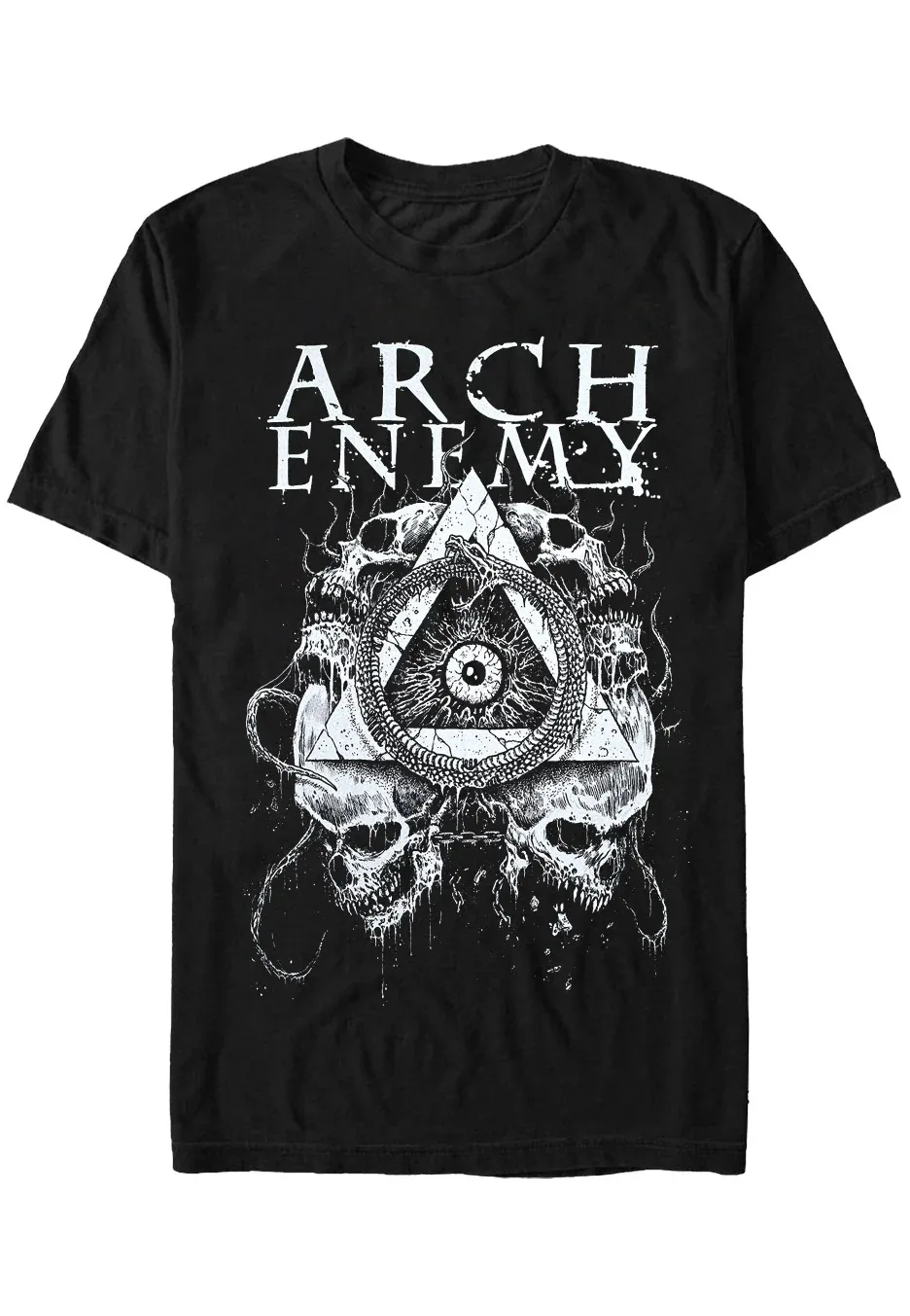 Arch Enemy Skull Pyramid Периферийный узор с принтом Летние элитные брендовые хлопковые мужские и женские футболки с короткими рукавами
Arch Enemy Skull Pyramid Периферийный узор с принтом Летние элитные брендовые хлопковые мужские и женские футболки с короткими рукавами