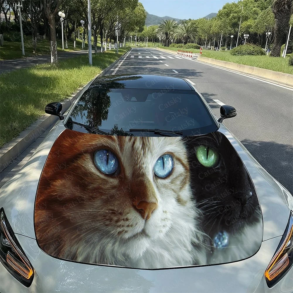 Cute Cat Overlook Car Hood Sticker PVC Self Waterproof Stick,Striking Auto Exterior Accessories Decor Protect Gift for Car Lover
Cute Cat Overlook Car Hood Sticker PVC Self Waterproof Stick,Striking Auto Exterior Accessories Decor Protect Gift for Car Lover