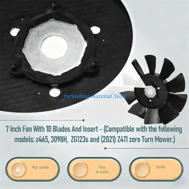 Y5GD Plastic Transmission Cooling Fan Replacement 584282001 Suitable for Multiple Lawn Mowers 10 Blade Design
Y5GD Plastic Transmission Cooling Fan Replacement 584282001 Suitable for Multiple Lawn Mowers 10 Blade Design
