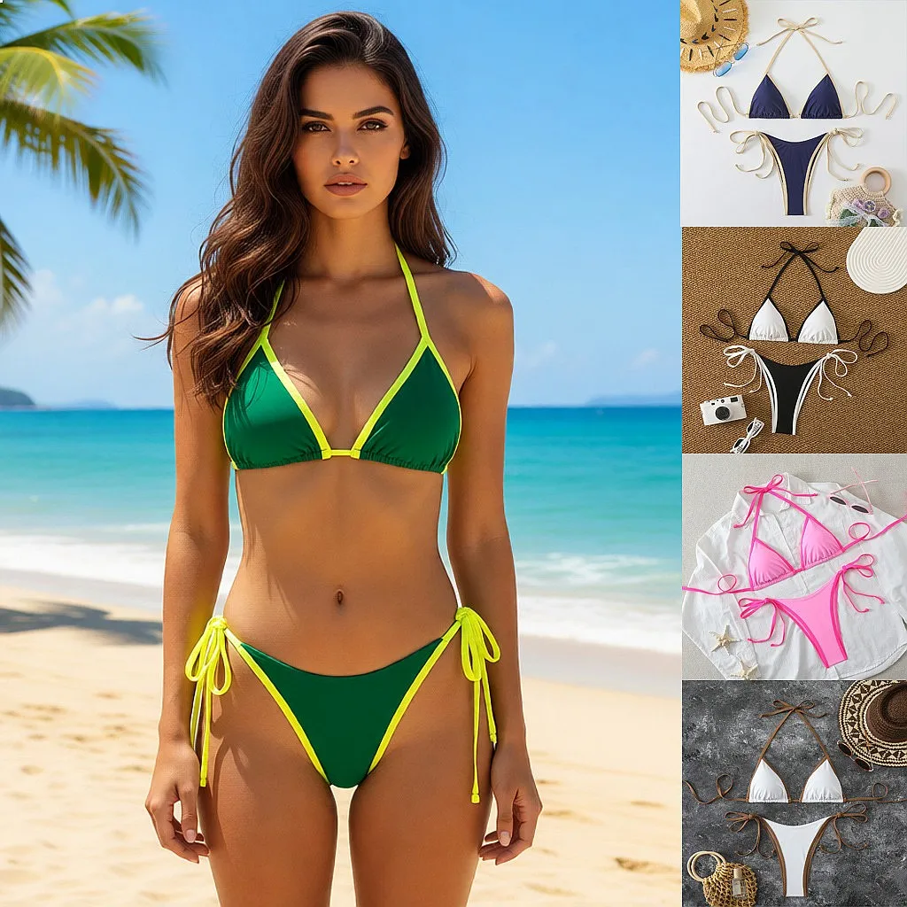 2026 Multicolor Cross Tie Triangle Sexy Bikini Padded Swimwear For Women Beach Wholesale Bathing Suit
2026 Multicolor Cross Tie Triangle Sexy Bikini Padded Swimwear For Women Beach Wholesale Bathing Suit
