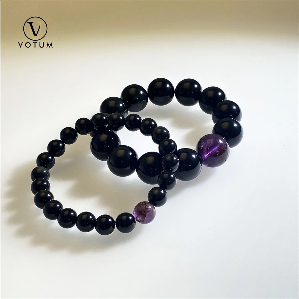 Votum Natural Purple Phantom Quartz Rainbow Obsidian Stone Beaded Bracelet Set for Couple Women Men Bracelets Gift Beads Jewelry
Votum Natural Purple Phantom Quartz Rainbow Obsidian Stone Beaded Bracelet Set for Couple Women Men Bracelets Gift Beads Jewelry