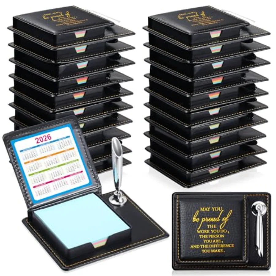 Pcs Appreciation Sticky Note Holder Gifts Bulk, Inspirational Thank You Sticky Note Holder, PU Leather Memo Box with Calendar f
Pcs Appreciation Sticky Note Holder Gifts Bulk, Inspirational Thank You Sticky Note Holder, PU Leather Memo Box with Calendar f