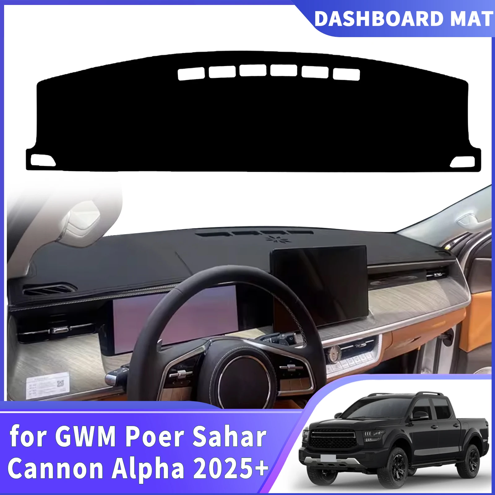 for GWM Poer Sahar Cannon Alpha 2025-2027 Car Dashmat Accessories Dashboard Cover Pad DashMat Sunshade Protective Carpet Leather
for GWM Poer Sahar Cannon Alpha 2025-2027 Car Dashmat Accessories Dashboard Cover Pad DashMat Sunshade Protective Carpet Leather