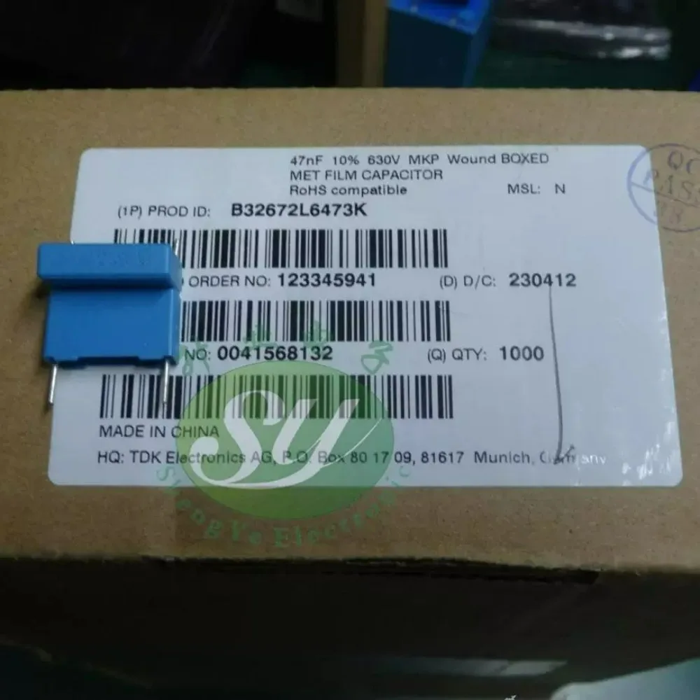 10pcs/lot EPCOS 0.047uf 630v 47nf 473 Brand New 15mm Film Capacitor B32672L6473K (Accuracy: 10%)
10pcs/lot EPCOS 0.047uf 630v 47nf 473 Brand New 15mm Film Capacitor B32672L6473K (Accuracy: 10%)
