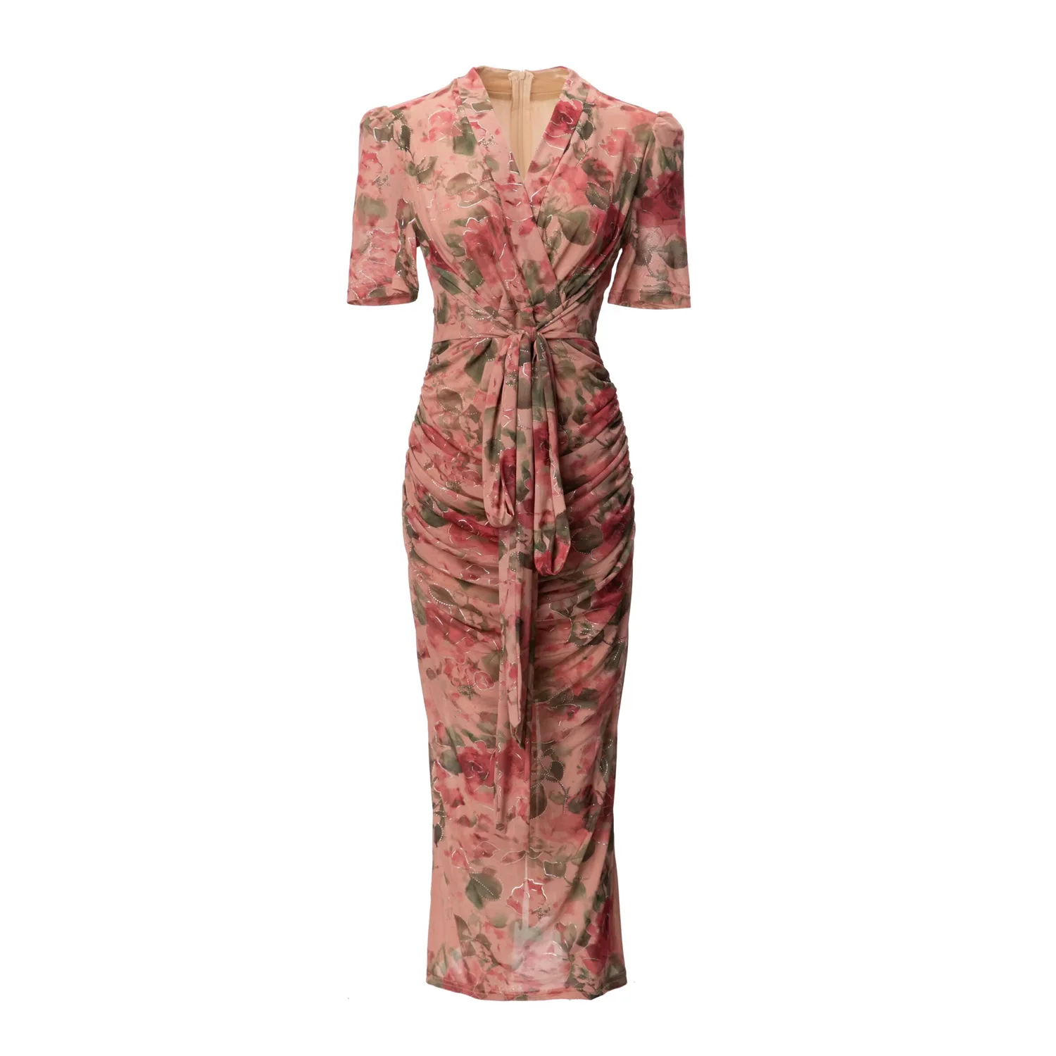 Europe and the United States women's 2024 summer new V-neck Short sleeve pink print fashion Dress XXL
Europe and the United States women's 2024 summer new V-neck Short sleeve pink print fashion Dress XXL