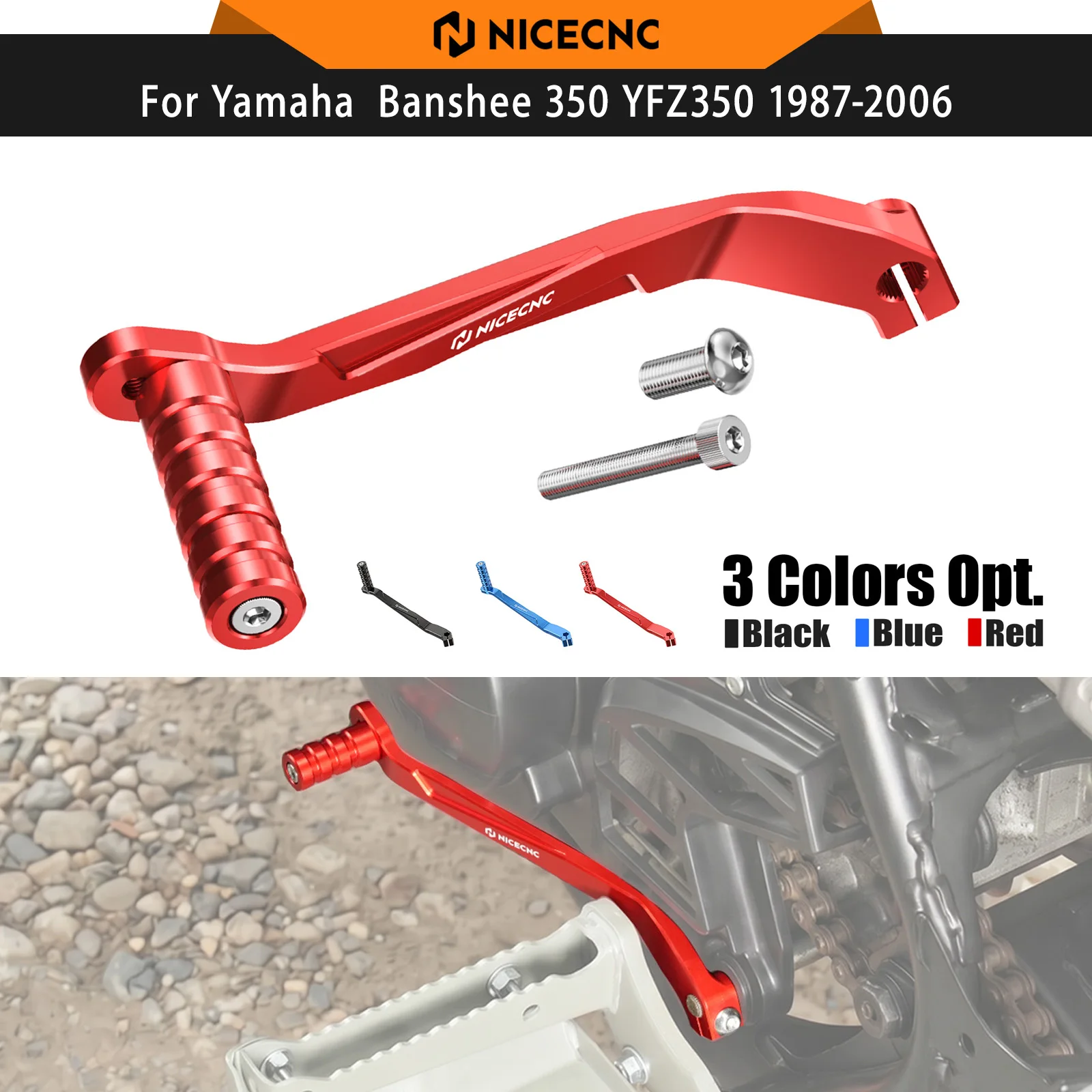 NICECNC For Yamaha Banshee 350 ATV Shift Lever Pedal Banshee Accessorie 1987-2006 Aluminum Removable Pedal Tip 2GU-18110-10-00
NICECNC For Yamaha Banshee 350 ATV Shift Lever Pedal Banshee Accessorie 1987-2006 Aluminum Removable Pedal Tip 2GU-18110-10-00