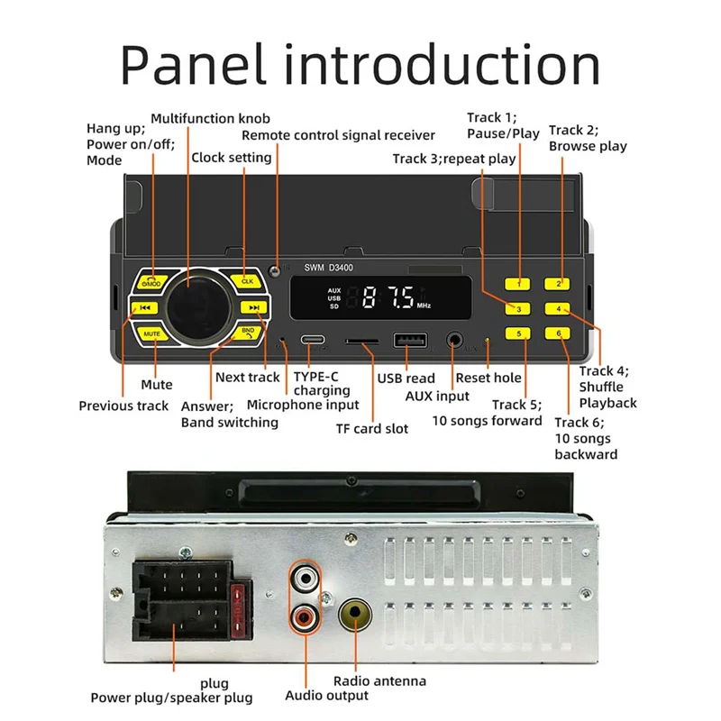 Bracket Car Bluetooth Player Multifunction Can Locate and Find Car U Disk Plug-In Card HD Lossless Music Car Mp3
Bracket Car Bluetooth Player Multifunction Can Locate and Find Car U Disk Plug-In Card HD Lossless Music Car Mp3