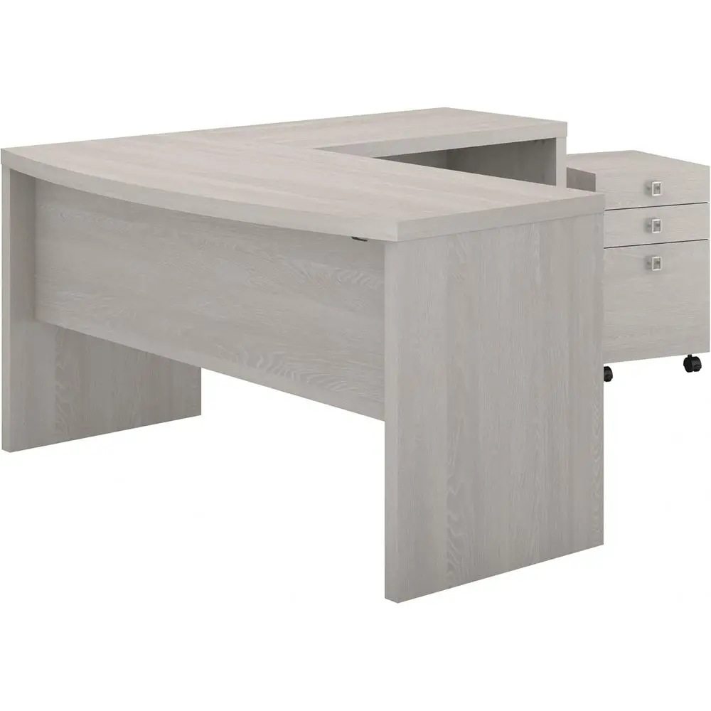 Bush Businurniture Oice by Kathy Irelcho L Shaped Bow ront Desk with Mobile ile Cabinet in Gray Sand
Bush Businurniture Oice by Kathy Irelcho L Shaped Bow ront Desk with Mobile ile Cabinet in Gray Sand