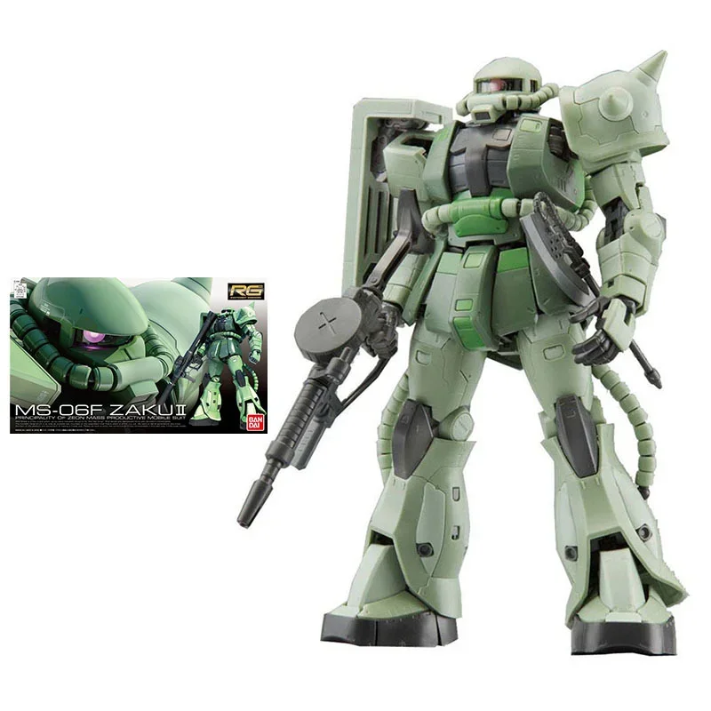 Набор моделей Bandai Gundam, аниме, фигурка RG 1/144, MS-06F, Zaku 2, Подлинная модель робота Gunpla, фигурка героя, игрушки для детей
Набор моделей Bandai Gundam, аниме, фигурка RG 1/144, MS-06F, Zaku 2, Подлинная модель робота Gunpla, фигурка героя, игрушки для детей