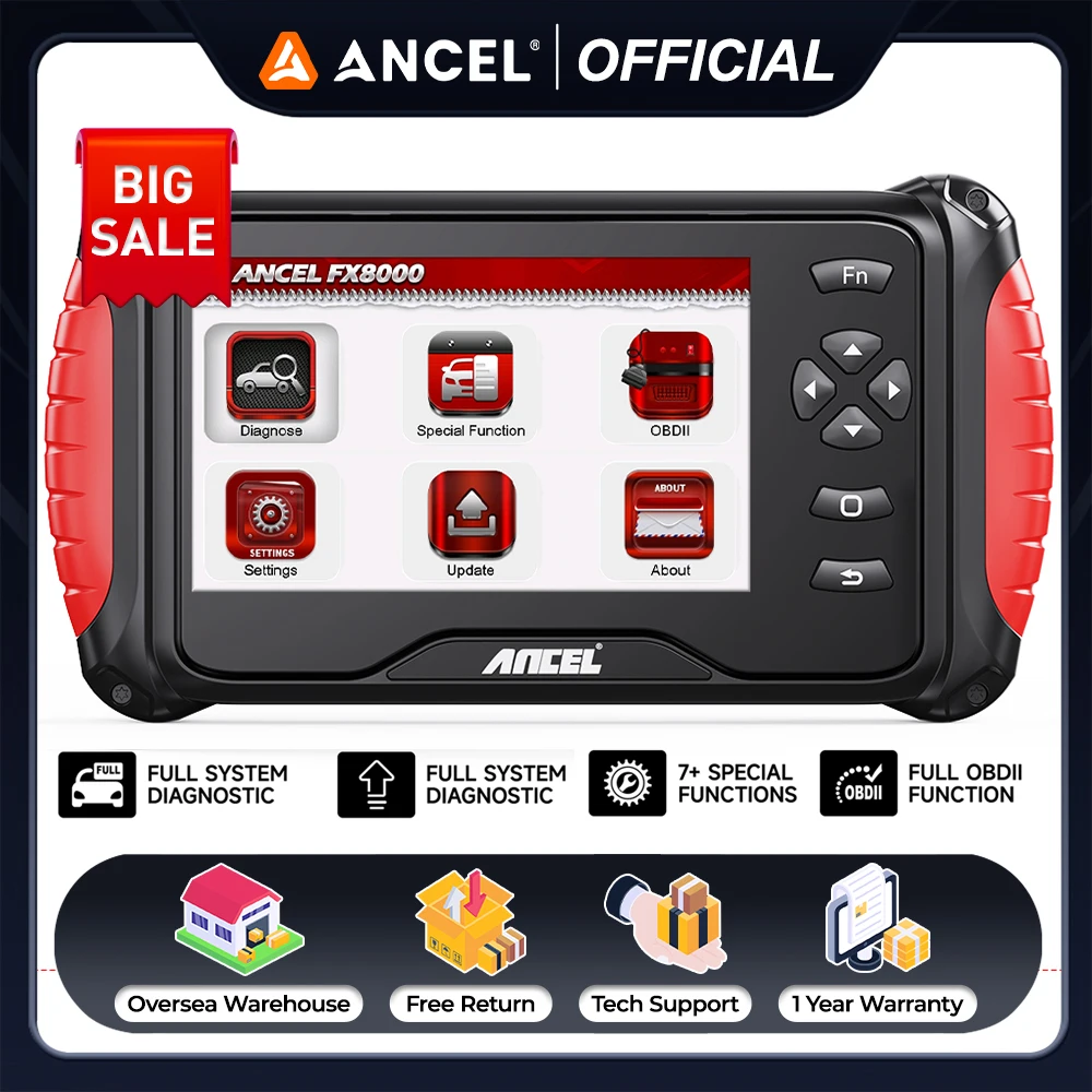ANCEL FX8000 OBD2 Сканер Инструмент для всех системных считывателей кодов ABS Масло EPB BAT TPS Сброс OBD Автомобильные диагностические инструменты для автомобильной мастерской
ANCEL FX8000 OBD2 Сканер Инструмент для всех системных считывателей кодов ABS Масло EPB BAT TPS Сброс OBD Автомобильные диагностические инструменты для автомобильной мастерской