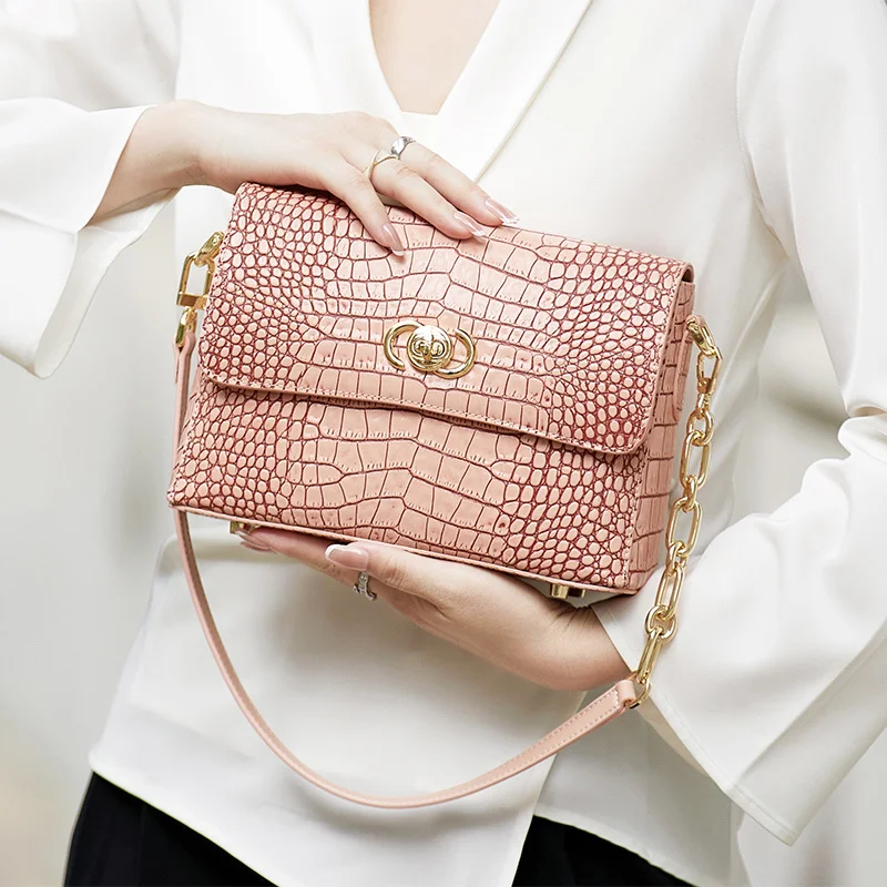 Style Women Cow Leather Shoulder Messenger Bag Original Single Fashion Pink Purses High End#ML005
Style Women Cow Leather Shoulder Messenger Bag Original Single Fashion Pink Purses High End#ML005