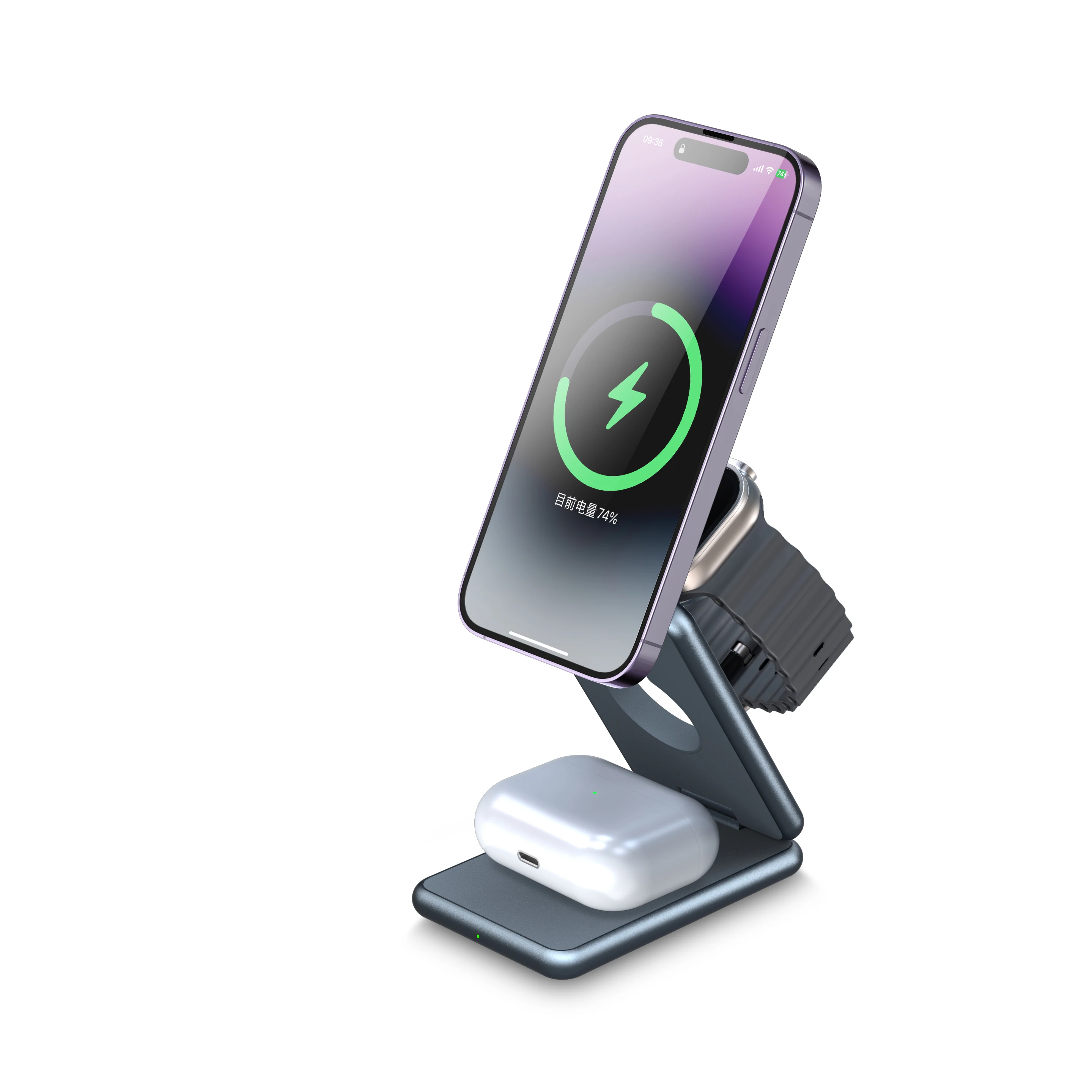Беспроводное зарядное устройство 3 в 1 для iPhone 15 14 13 12, зарядка для Apple Watch AirPods
Беспроводное зарядное устройство 3 в 1 для iPhone 15 14 13 12, зарядка для Apple Watch AirPods