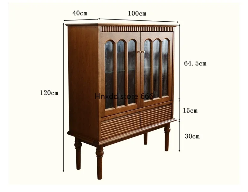 Large capacity storage locker cherry wood furniture retro dining room tea cabinet
Large capacity storage locker cherry wood furniture retro dining room tea cabinet