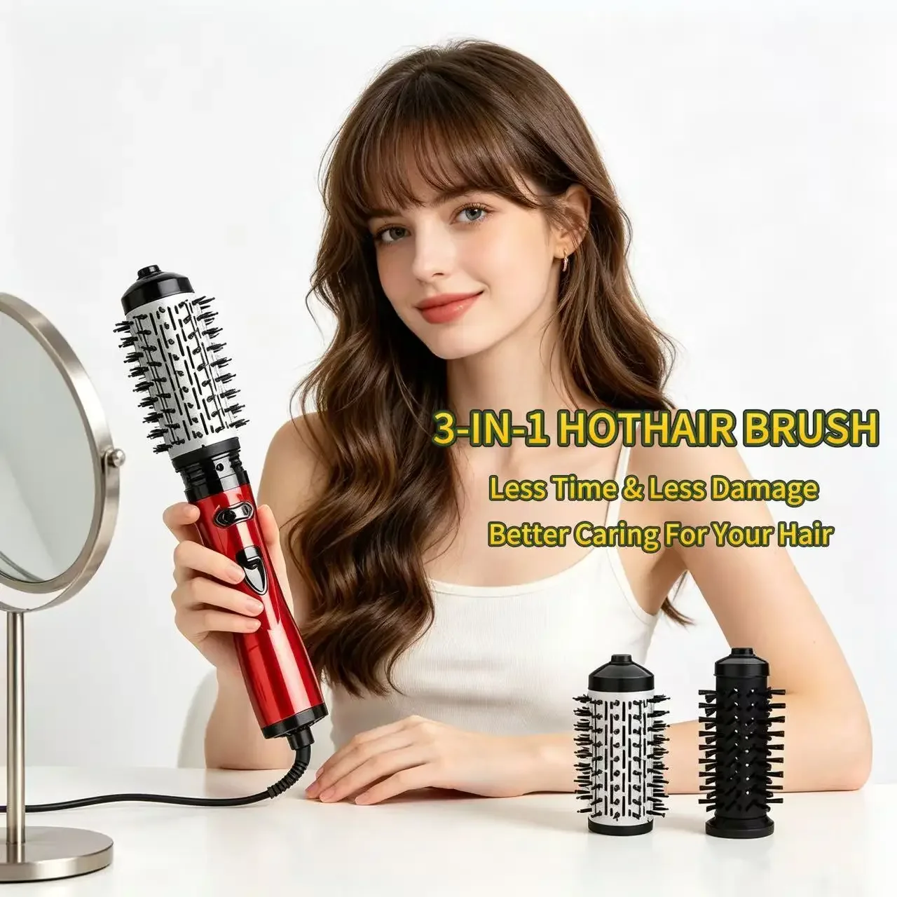 Multifunctional 3-in-1 Hot Air Brush Hair Dryer Volumizer Curling Iron Straightener Comb Ionic Salon Styling Tool for Women
Multifunctional 3-in-1 Hot Air Brush Hair Dryer Volumizer Curling Iron Straightener Comb Ionic Salon Styling Tool for Women