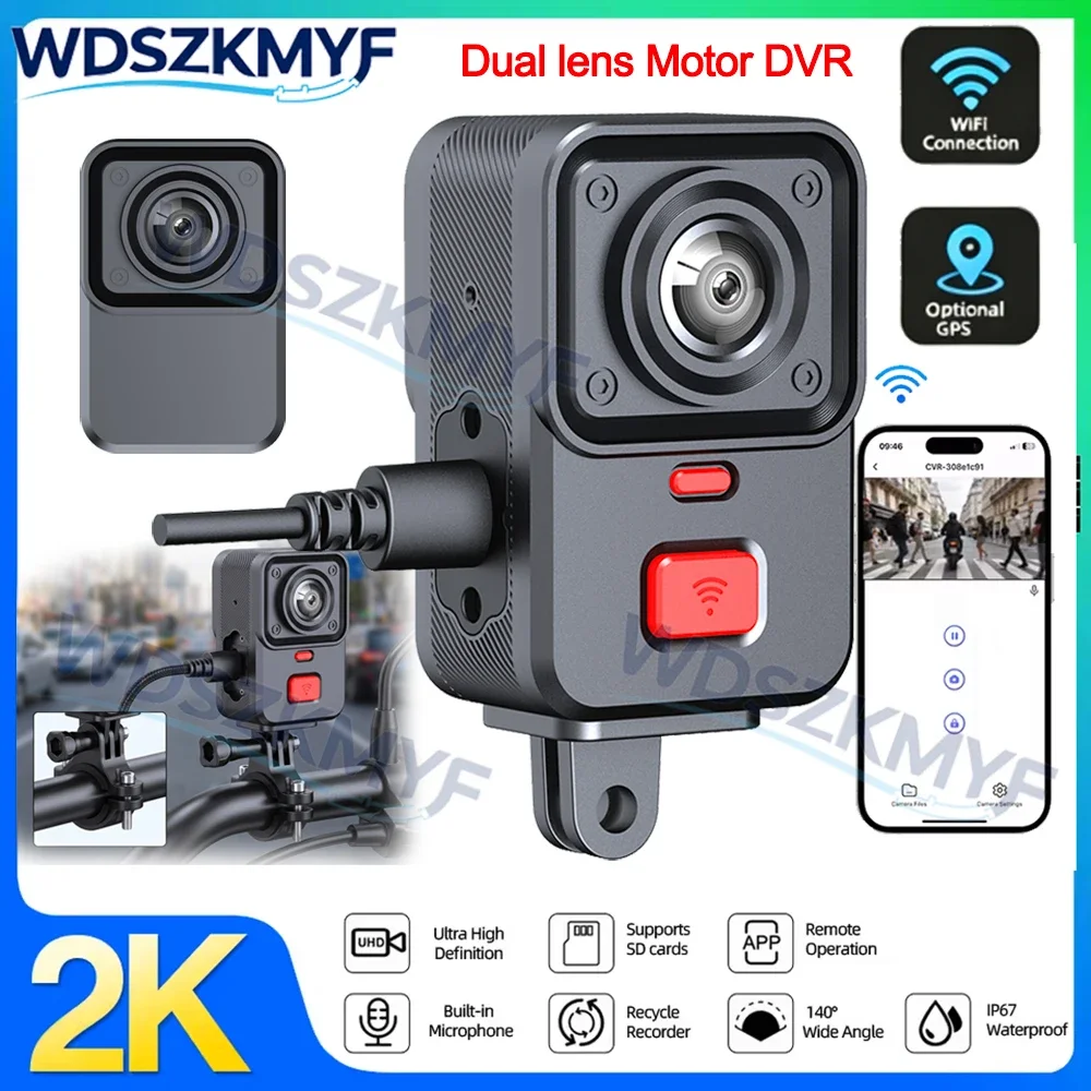 Dual 2K+480P Motorcycle DVR Full Body Waterproof Moto Camera WiFi GPS Dash Cam Front Rear Driving Video Recorder Black Box
Dual 2K+480P Motorcycle DVR Full Body Waterproof Moto Camera WiFi GPS Dash Cam Front Rear Driving Video Recorder Black Box