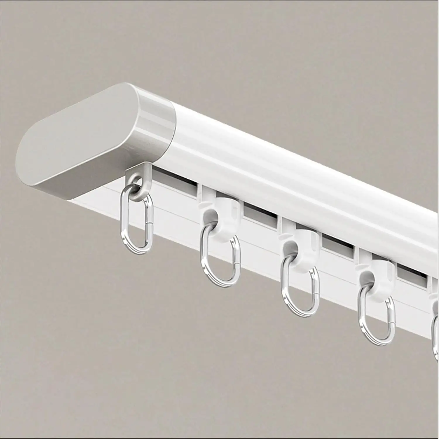 Ultra-Quiet Ceiling Mount Curtain Track Set, 6-15ft White Aluminum Rail for Bedroom Window Hotel
Ultra-Quiet Ceiling Mount Curtain Track Set, 6-15ft White Aluminum Rail for Bedroom Window Hotel