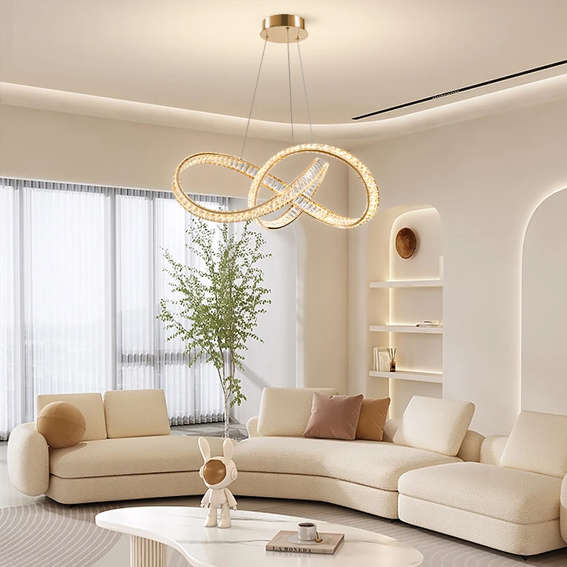Modern Crystal Chandelier LED Dimmable Interior Lamp Living Room Luxury Irregular Rings Chandeliers Lighting Dining RoomLights
Modern Crystal Chandelier LED Dimmable Interior Lamp Living Room Luxury Irregular Rings Chandeliers Lighting Dining RoomLights
