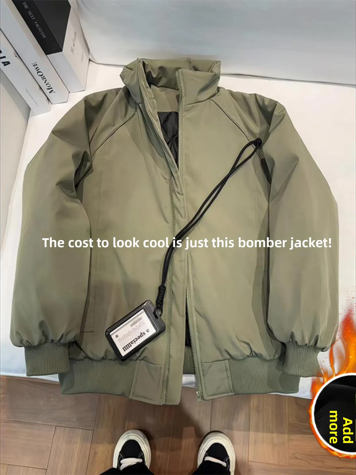Thiened down Cotton Jaet Military een Men's American Flight Bomber Coat Winter Warm Stand Collar Trendy Cotton Clothes
Thiened down Cotton Jaet Military een Men's American Flight Bomber Coat Winter Warm Stand Collar Trendy Cotton Clothes