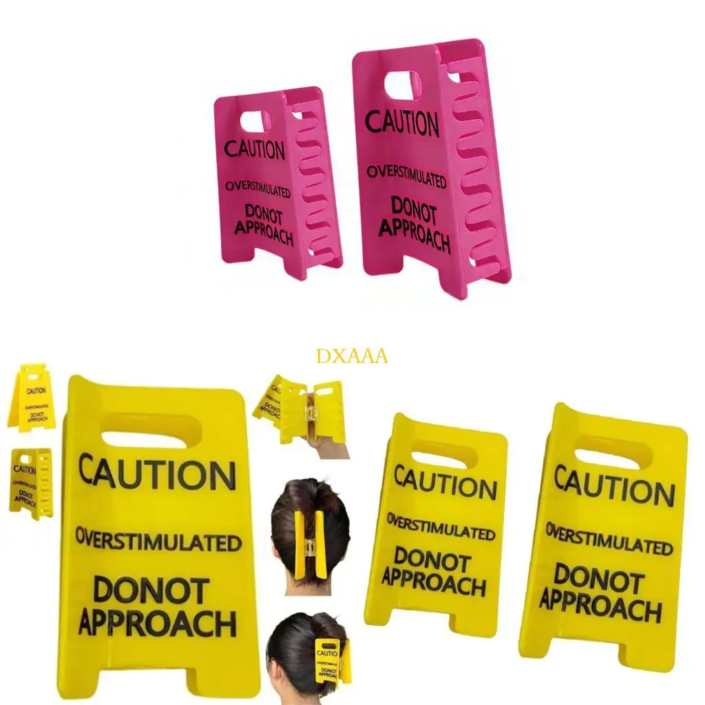 DXAA Overstimulated Caution Sign Hair Claw Clip for Fine Hair Strong Spring Clamp Ponytail Holder for Comfort Wear 2PCS
DXAA Overstimulated Caution Sign Hair Claw Clip for Fine Hair Strong Spring Clamp Ponytail Holder for Comfort Wear 2PCS