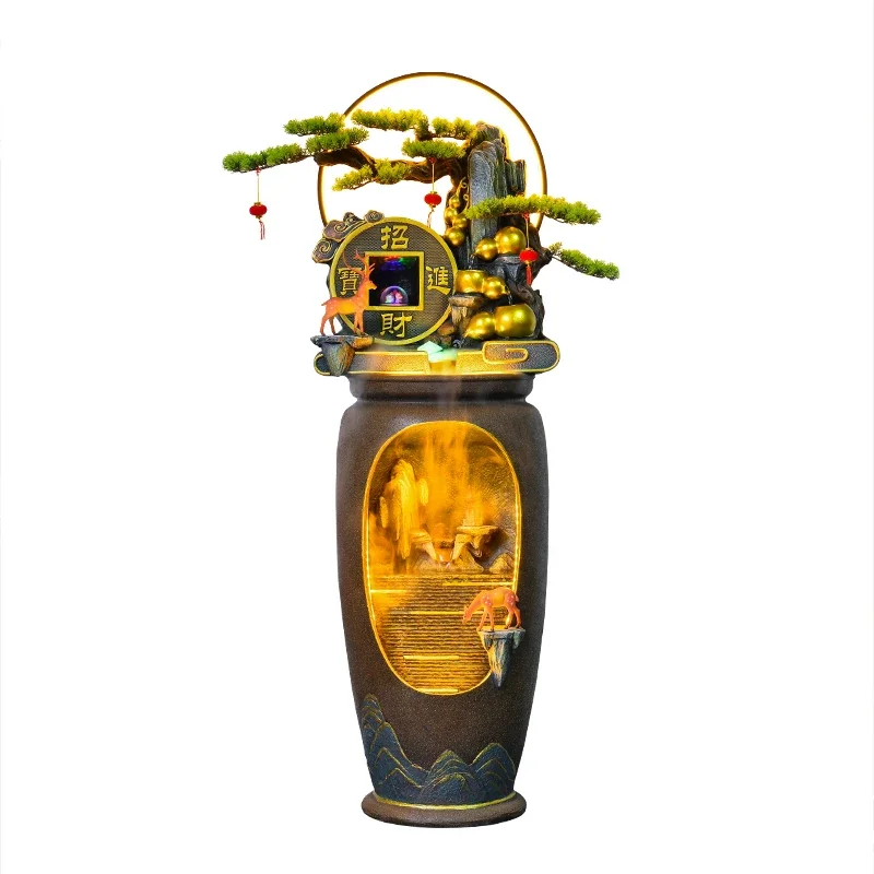 Flowing water ornament living room decoration floor-to-ceiling large rockery waterscape office feng shui wheel to attract wealth
Flowing water ornament living room decoration floor-to-ceiling large rockery waterscape office feng shui wheel to attract wealth