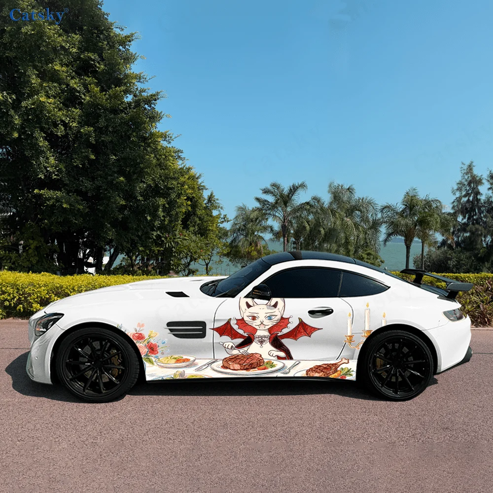 Виниловая наклейка с изображением кота-вампира, еды, ужина, автомобиля, самоклеящаяся наклейка из ПВХ, подходит для грузовиков, внедорожников, украшения, автоаксессуары, подарок
Виниловая наклейка с изображением кота-вампира, еды, ужина, автомобиля, самоклеящаяся наклейка из ПВХ, подходит для грузовиков, внедорожников, украшения, автоаксессуары, подарок