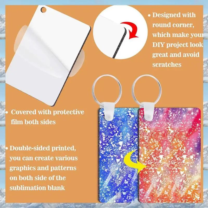 2025 Hot Style 160 Pack Sublimation Keychain Blank Double Sided Heat Transfer Blank MDF Blank Board Key Ring Blank Sublimation D
2025 Hot Style 160 Pack Sublimation Keychain Blank Double Sided Heat Transfer Blank MDF Blank Board Key Ring Blank Sublimation D