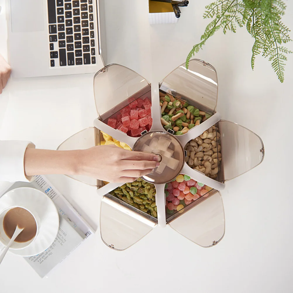 Stylish Snack Storage Tray Household Multi-Functional Fruit Bowl Lotus Shaped Candy Box Clear Partition Design
Stylish Snack Storage Tray Household Multi-Functional Fruit Bowl Lotus Shaped Candy Box Clear Partition Design