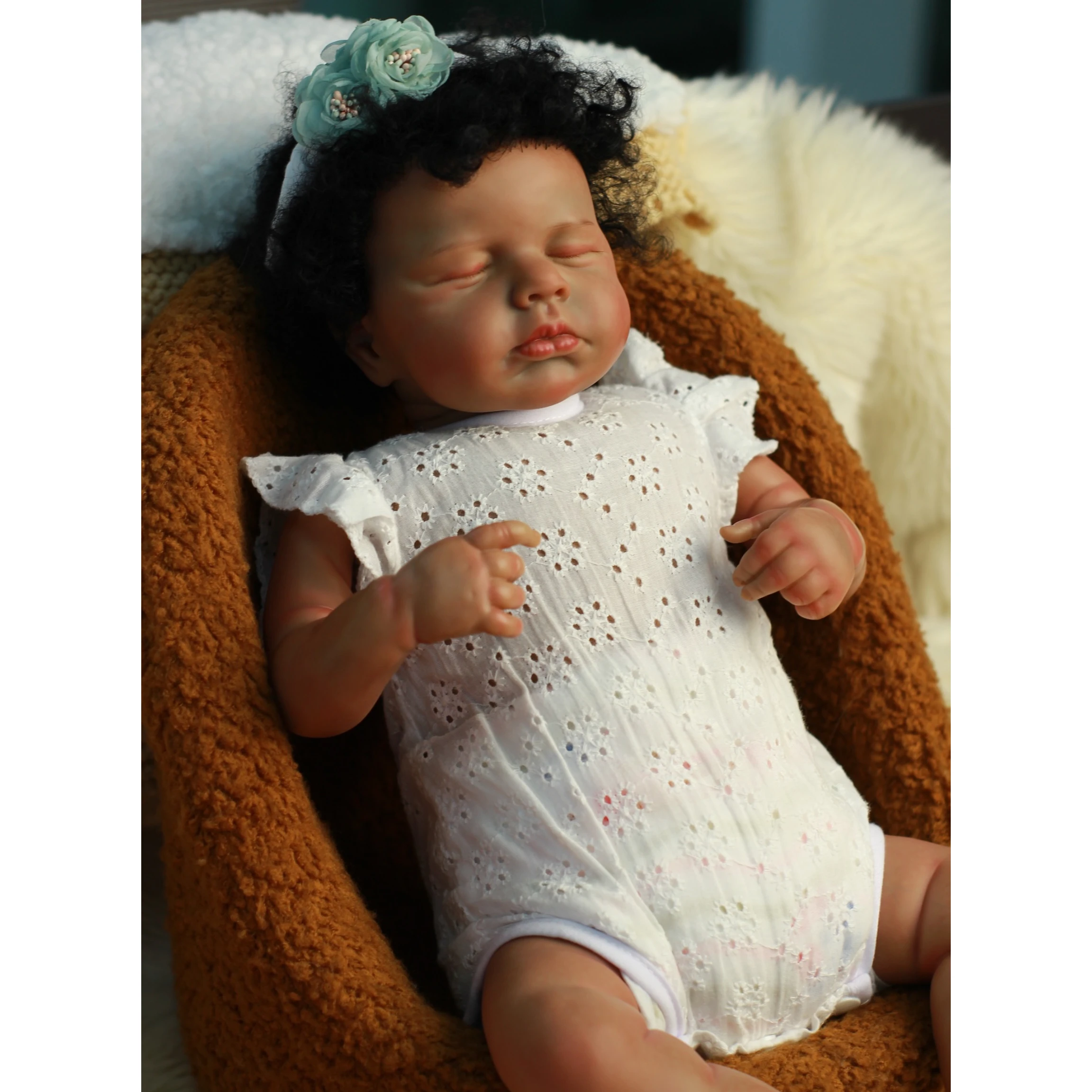 Loulou Reborn Bebe19 Inch Handmade Bebe Reborn Doll Tanned or Black skin Loulou Reborn Doll Painted Newborn Lifelike Reborn Gift
Loulou Reborn Bebe19 Inch Handmade Bebe Reborn Doll Tanned or Black skin Loulou Reborn Doll Painted Newborn Lifelike Reborn Gift