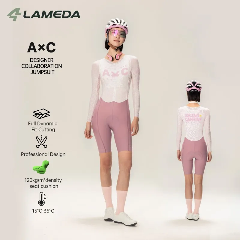 LAMEDA Women's Cycling Jumpsuit Long Sleeve Shorts One-Piece Bike Suit Breathable Quick-Dry Bicycle Bodysuit Road Riding Gear
LAMEDA Women's Cycling Jumpsuit Long Sleeve Shorts One-Piece Bike Suit Breathable Quick-Dry Bicycle Bodysuit Road Riding Gear