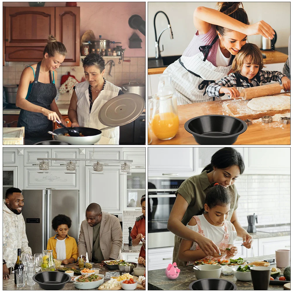 4pcs Round Steel Baking Pans Non-Stick Multi-Function Pizza Plates For Kitchen Carbon Steel Baking Tray Household Bakery Use
4pcs Round Steel Baking Pans Non-Stick Multi-Function Pizza Plates For Kitchen Carbon Steel Baking Tray Household Bakery Use