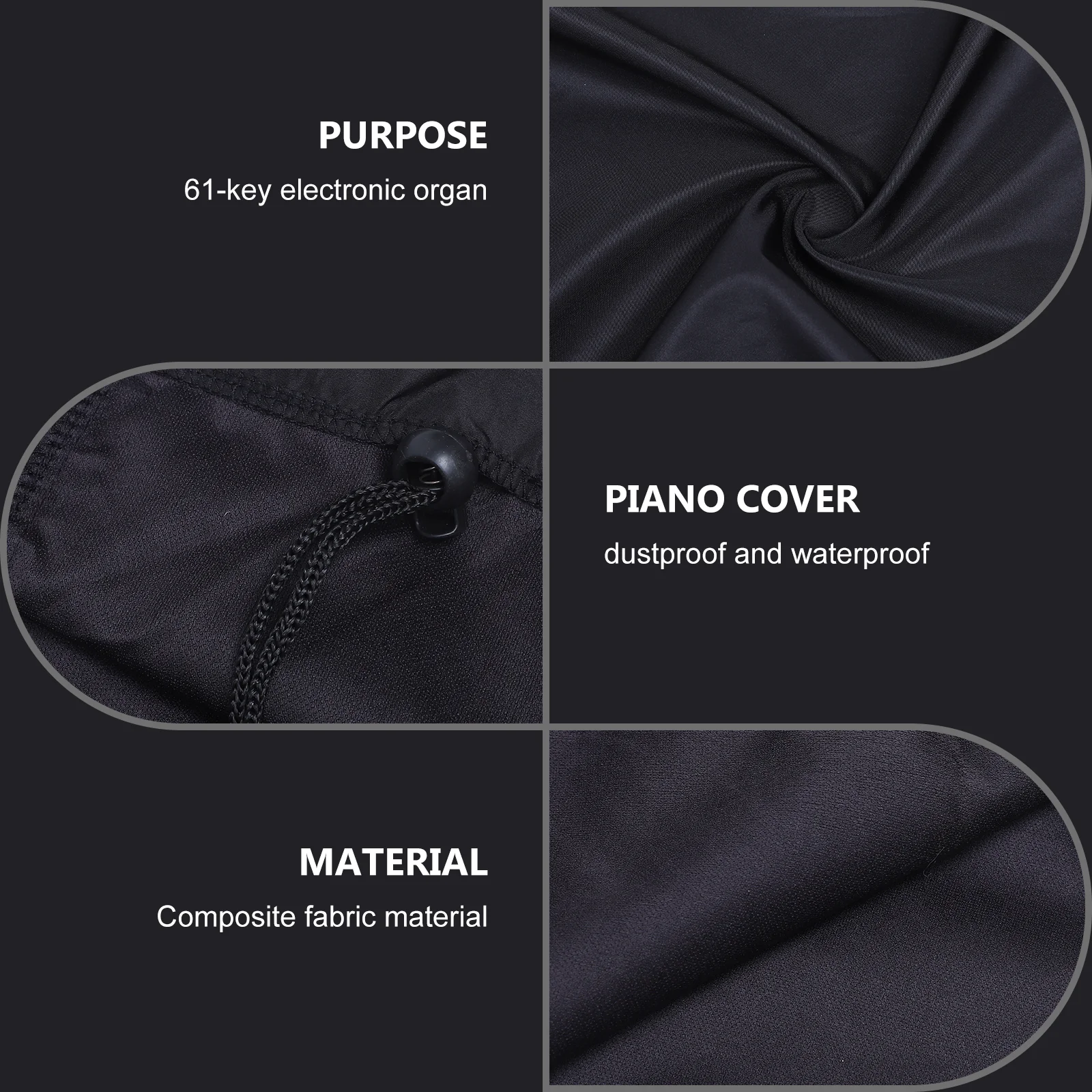Electric Piano Keyboard Cover Number Black Swaterproof Fabric (composite Cloth)
Electric Piano Keyboard Cover Number Black Swaterproof Fabric (composite Cloth)