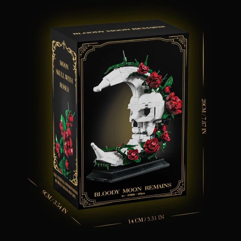 Gothic DarkNess Romance Building Block Rose Skeleton Skull Moon Cross Pentagram Model Creative Valentine's Day Gift for Couples
Gothic DarkNess Romance Building Block Rose Skeleton Skull Moon Cross Pentagram Model Creative Valentine's Day Gift for Couples