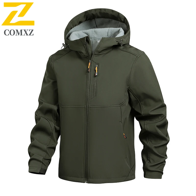 Outdoor Waterproof Windproof Jacket Men's Camping Sharkskin Soft Shell Fleece Jackets Autumn Winter Work Zipper Pocket Coat Men
Outdoor Waterproof Windproof Jacket Men's Camping Sharkskin Soft Shell Fleece Jackets Autumn Winter Work Zipper Pocket Coat Men