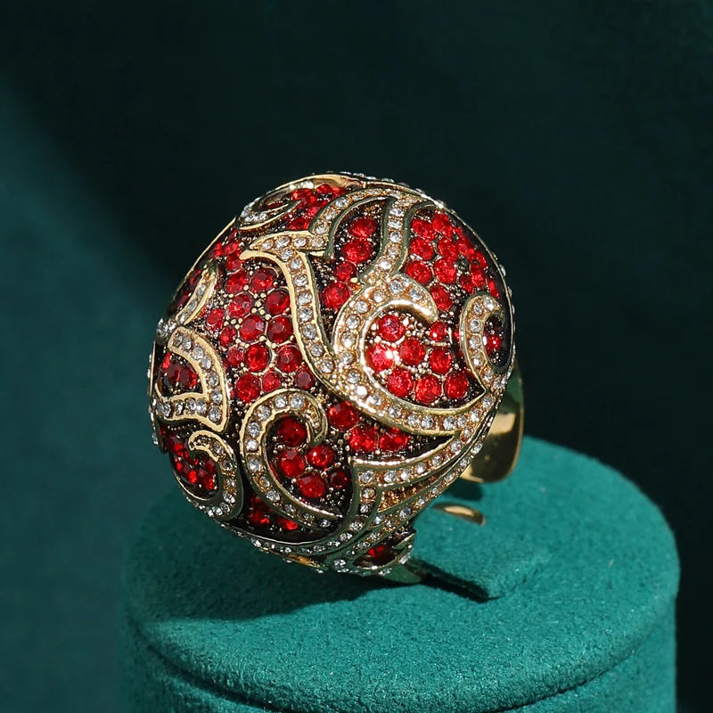 Gold Plated Vintage Rhinestone Red Rings For Woman 2026 Chinese Style Retro Jewelry Wedding Bride Gifts High Quality Accessories
Gold Plated Vintage Rhinestone Red Rings For Woman 2026 Chinese Style Retro Jewelry Wedding Bride Gifts High Quality Accessories