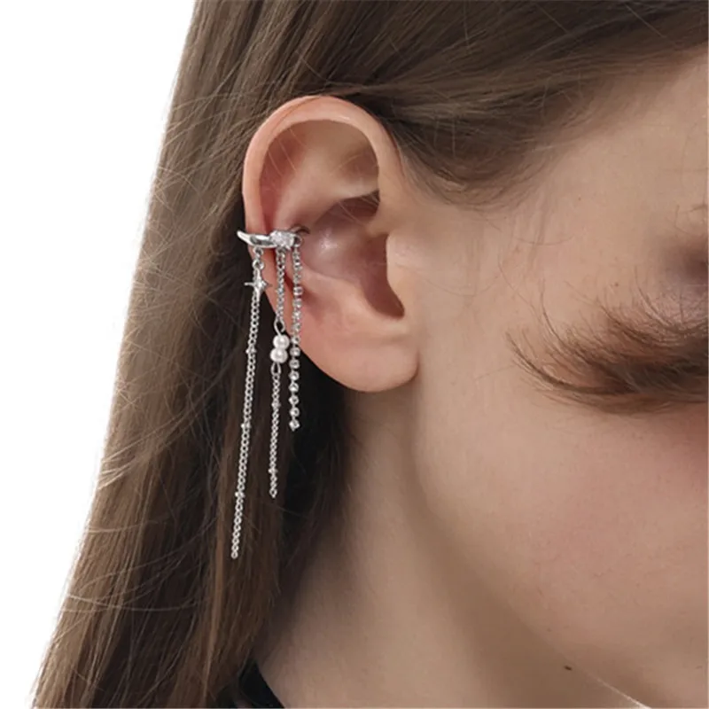 1Pcs Silver Plated Ear Crystal Star Cuff Earrings Non-Piercing Cuff Ear Clip Earring For Women Fake Cartilage Jewelry eh258
1Pcs Silver Plated Ear Crystal Star Cuff Earrings Non-Piercing Cuff Ear Clip Earring For Women Fake Cartilage Jewelry eh258
