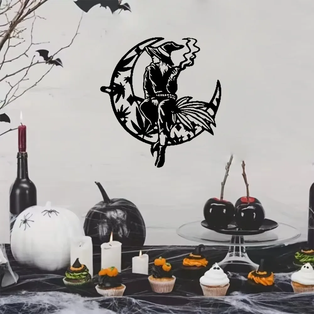 Metal Decorative Ornaments - Halloween Party Porch Hanging. Wrought Iron Moon and Witch Adornment for Festive Home
Metal Decorative Ornaments - Halloween Party Porch Hanging. Wrought Iron Moon and Witch Adornment for Festive Home