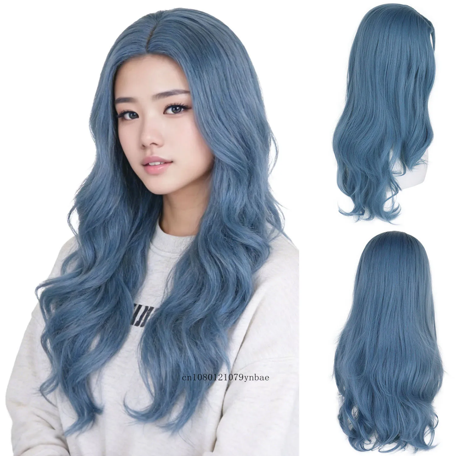 Long Blue Wig for Women Synthetic Middle Part Wavy Curly Wig Natural Hairline Daily Cosplay Halloween Party Heat Resistant Fiber
Long Blue Wig for Women Synthetic Middle Part Wavy Curly Wig Natural Hairline Daily Cosplay Halloween Party Heat Resistant Fiber
