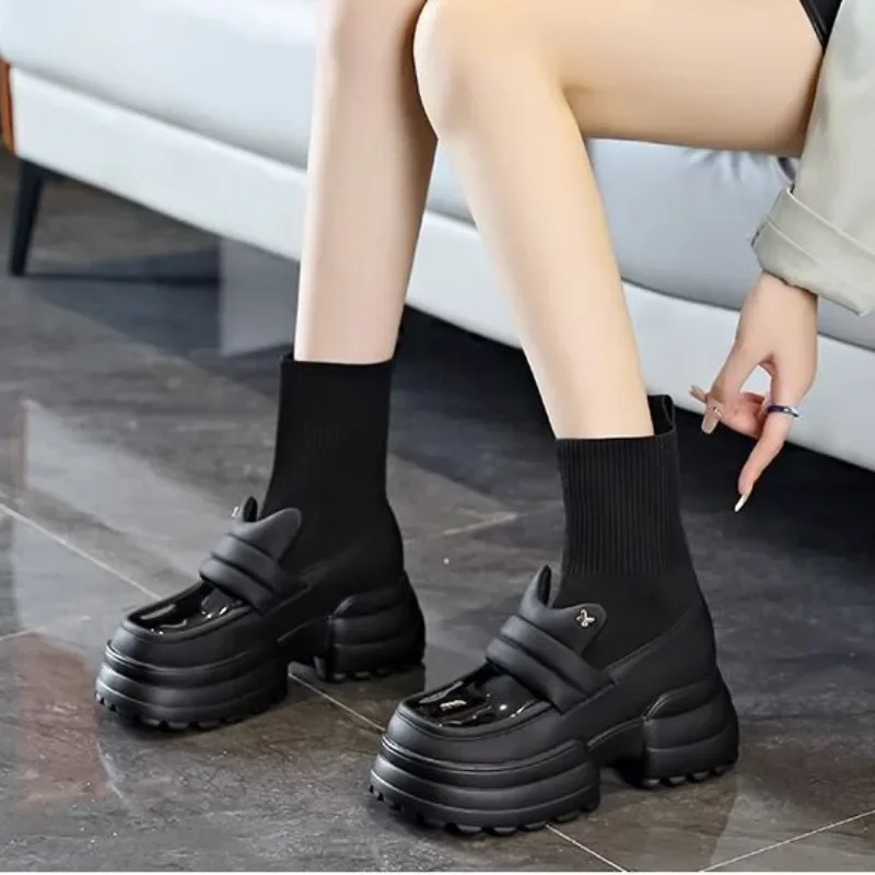 New Thick Sole High Heel Boots for Women 2024 Spring New Square Head Elastic Socks and Boots Versatile Fashion Cute Girl Boots
New Thick Sole High Heel Boots for Women 2024 Spring New Square Head Elastic Socks and Boots Versatile Fashion Cute Girl Boots