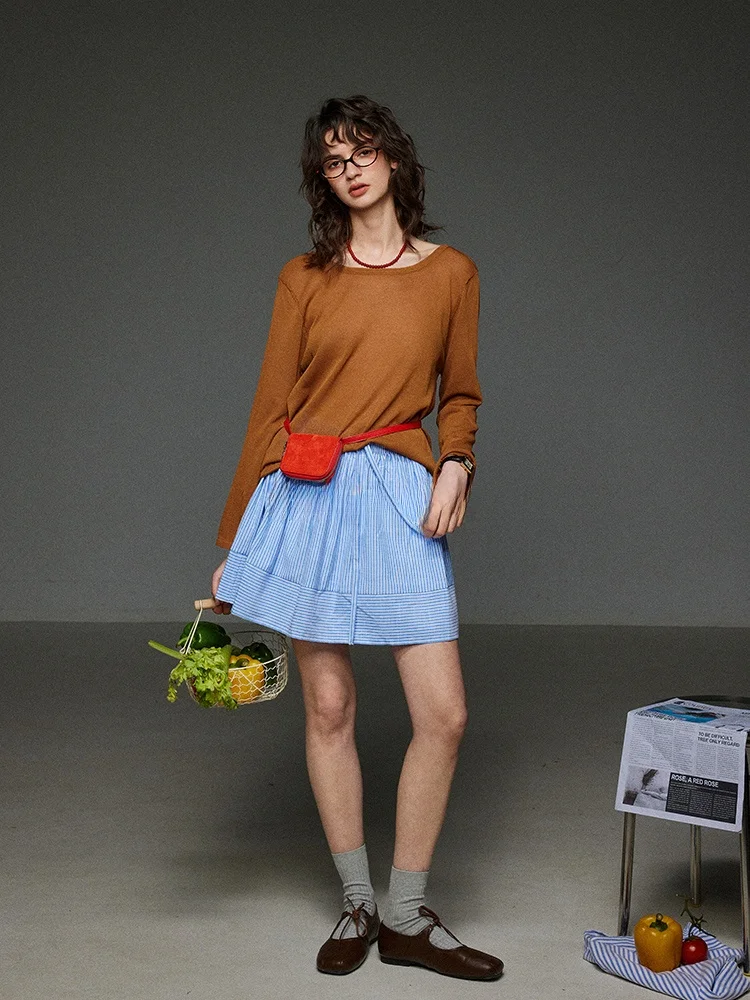 LITLECOT Orange Back Cross Design Knitted Top Women's Spring Summer New Thin Micro Transparent Loose Fit Long Sleeve round Neck
LITLECOT Orange Back Cross Design Knitted Top Women's Spring Summer New Thin Micro Transparent Loose Fit Long Sleeve round Neck