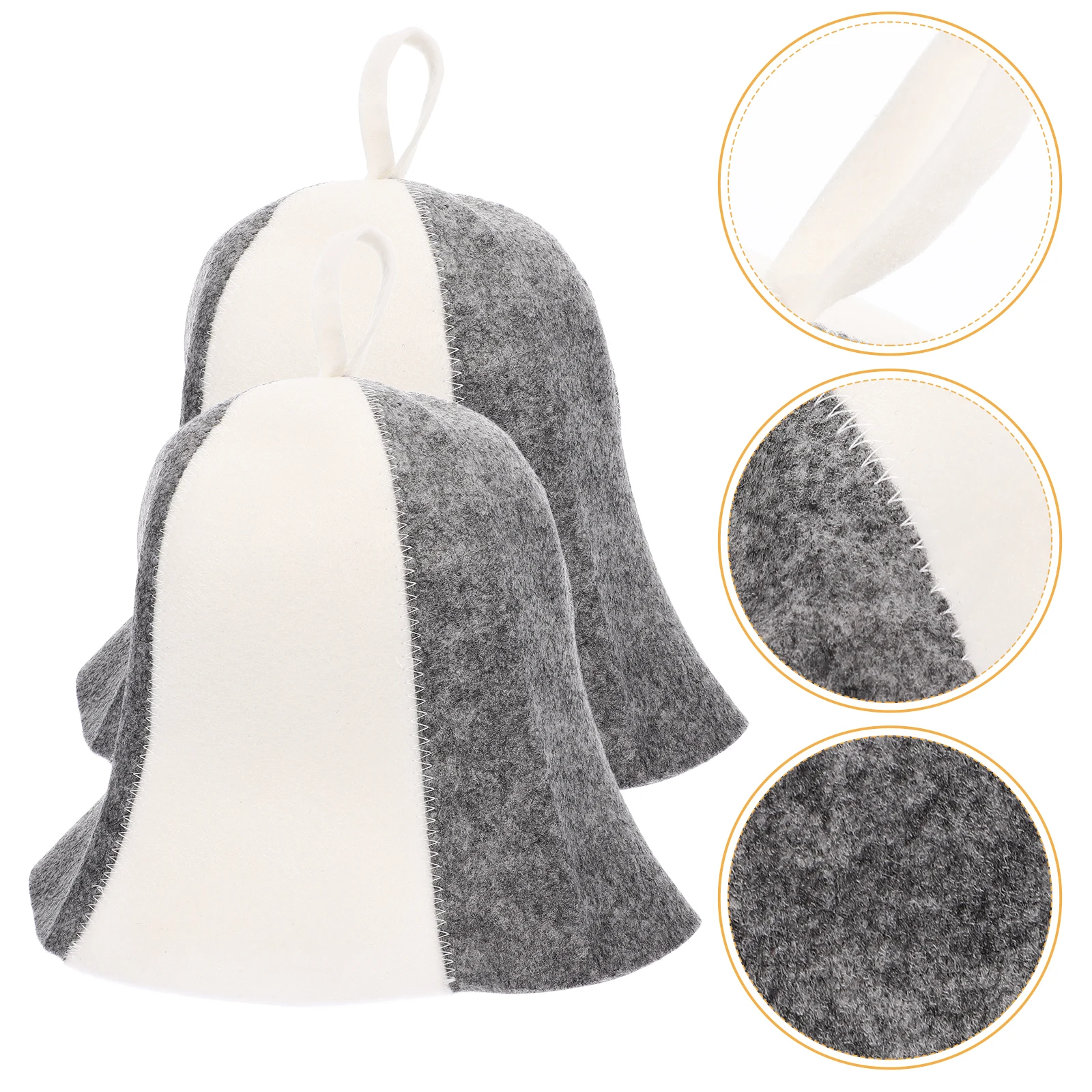 2pcs Sauna Hat Felt Bathing Caps for Women Black White 6 Panels Reusable Headwear Hair Protection
2pcs Sauna Hat Felt Bathing Caps for Women Black White 6 Panels Reusable Headwear Hair Protection