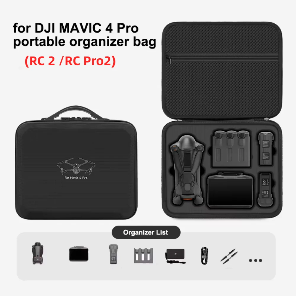 Портативная сумка для хранения DJI Mavic 4 Pro Fly More Combo, чехол для пультов дистанционного управления RC 2 / RC Pro2, аксессуары для переноски
Портативная сумка для хранения DJI Mavic 4 Pro Fly More Combo, чехол для пультов дистанционного управления RC 2 / RC Pro2, аксессуары для переноски