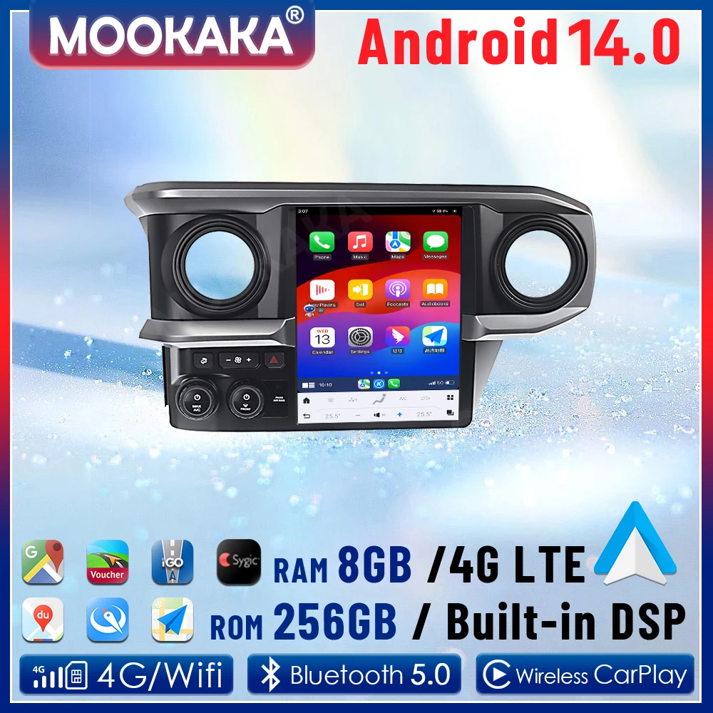 12.1 Inch Car Radio Audio For Toyota Tacoma 2016-2022 Stereo Multimedia Player DSP GPS Navi Android 14 Auto HiCar Carplay Parts
12.1 Inch Car Radio Audio For Toyota Tacoma 2016-2022 Stereo Multimedia Player DSP GPS Navi Android 14 Auto HiCar Carplay Parts