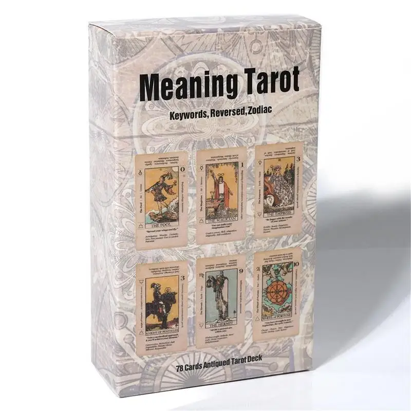 Tarot Card with Meaning on Them Beginner Keyword Antiqued Tarot Deck Learn Tarot 78 Cards Fortune Telling Game
Tarot Card with Meaning on Them Beginner Keyword Antiqued Tarot Deck Learn Tarot 78 Cards Fortune Telling Game
