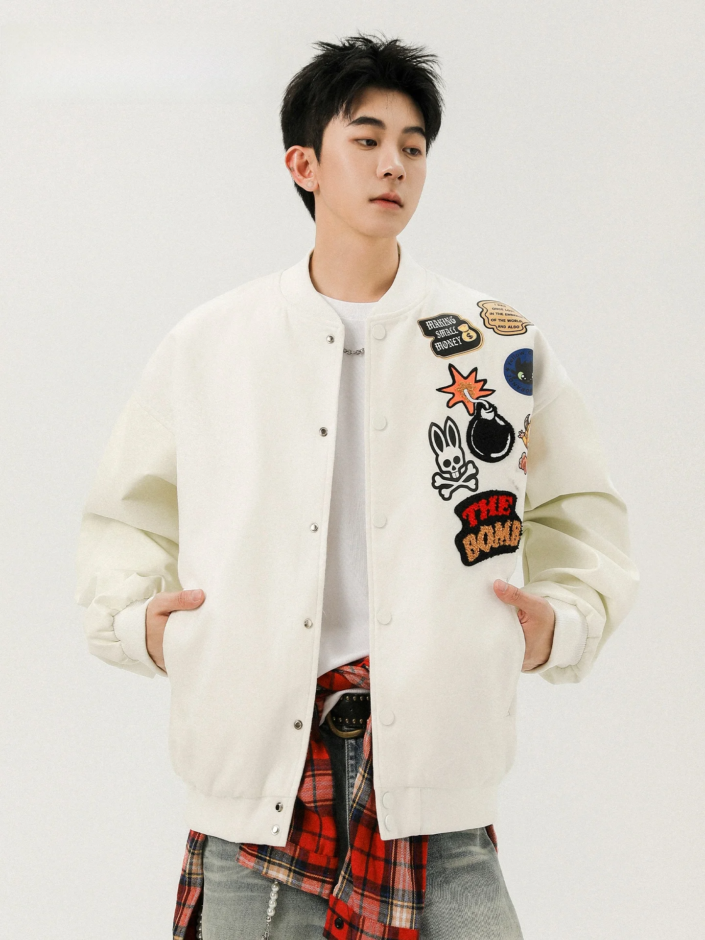 JOKARJONNY American High Street Embroidered Baseball Jaet Men's Trendy PU Leather Patchwork Woolen Coat Autumn Faion
JOKARJONNY American High Street Embroidered Baseball Jaet Men's Trendy PU Leather Patchwork Woolen Coat Autumn Faion