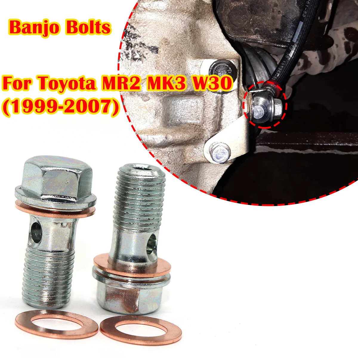 Left Right Caliper Hose Lines Banjo Fittings Bolts For Toyota MR2 MK3 W30 Yaris P1 Rav4 Copper Sealing Crush Washers Repair Kit
Left Right Caliper Hose Lines Banjo Fittings Bolts For Toyota MR2 MK3 W30 Yaris P1 Rav4 Copper Sealing Crush Washers Repair Kit