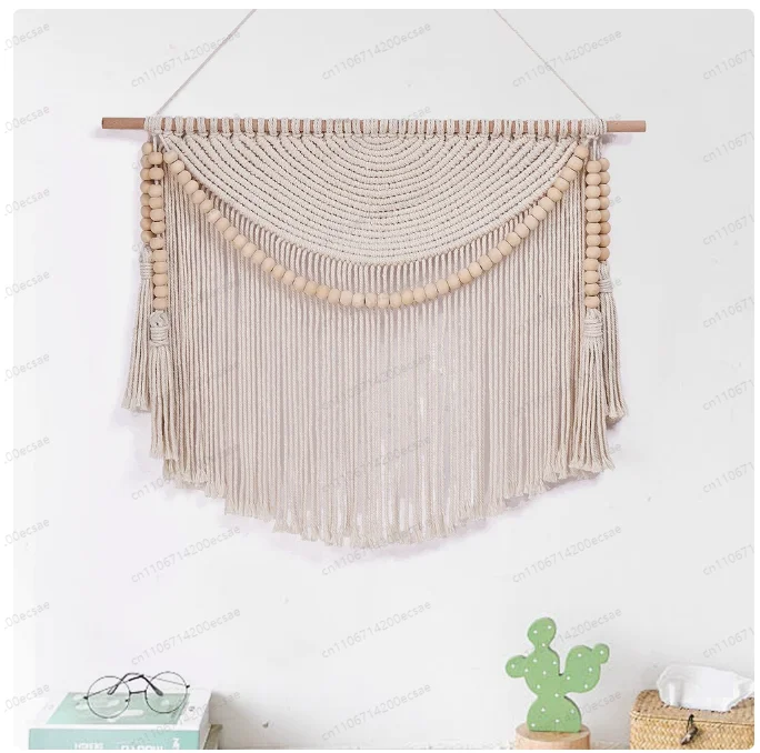 Macrame Wall Hanging Tapestry with Wood Beads and Tassels Handmade Woven Home Office Nursery Decor Bedroom Livingroom Decration
Macrame Wall Hanging Tapestry with Wood Beads and Tassels Handmade Woven Home Office Nursery Decor Bedroom Livingroom Decration