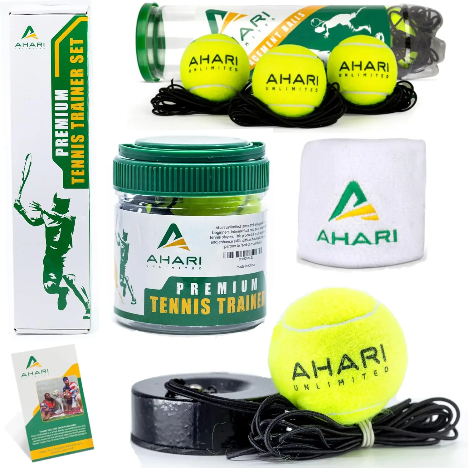 Premium Tennis Trainer Set with Pro Rebounder, 3 Balls & Wristband for Solo Practice
Premium Tennis Trainer Set with Pro Rebounder, 3 Balls & Wristband for Solo Practice