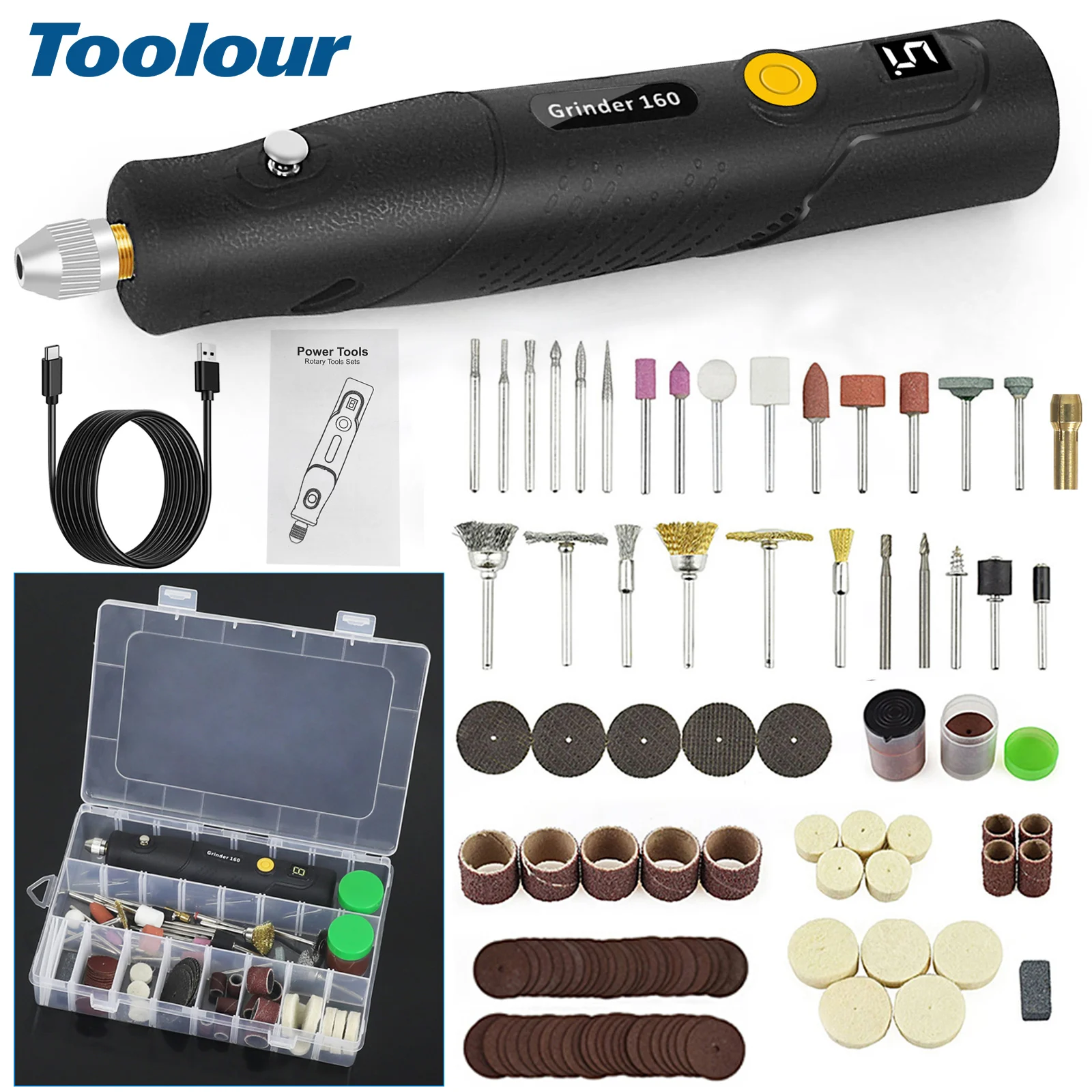 Toolour Cordless Rotary Tool with Display 5000-18000RPM 5-Speed Adjust Electric Carving Pen for DIY Projects/Home Repair/Craft
Toolour Cordless Rotary Tool with Display 5000-18000RPM 5-Speed Adjust Electric Carving Pen for DIY Projects/Home Repair/Craft